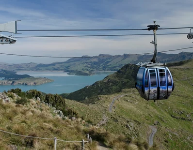 Lyttelton Harbour from the gondola carriage 