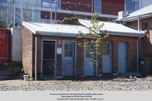 Photo of historic police station cells that remain  