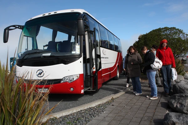 People board the Leisure tours bus  