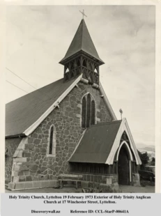 Photo of the exterior of the Holy Trinity church in the 1970s