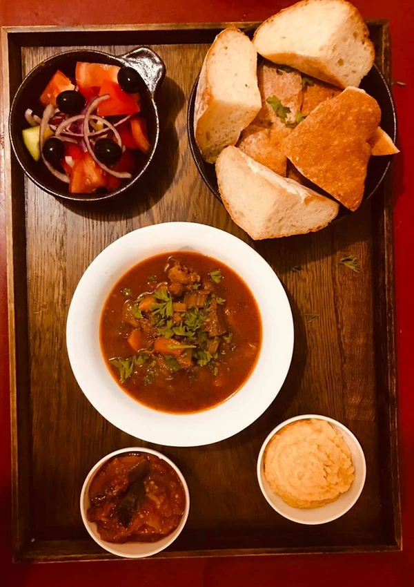 tray of Thali food Neplaese from sherpa Kai