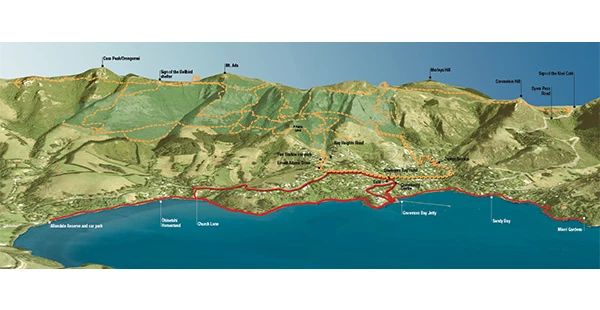 Map of walks in Governors bay