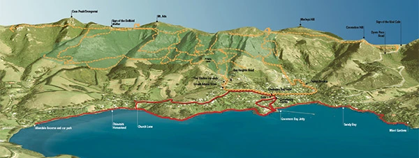 Map of walks in Governors bay