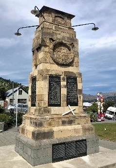 Lyttelton stone cenotaph in Albion square