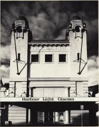 Black and white image of Habrour light theatre Lyttelton