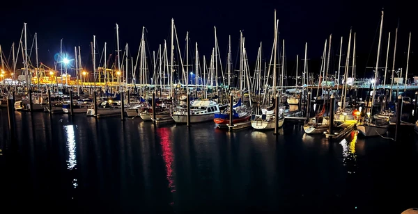 Lyttelton Marina at night