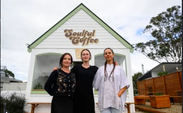 Soulful Cafe owners outside the cafe