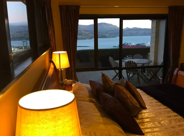 Bedroom shot showing the view