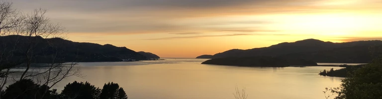 View from Governors Bay up the harbour at sunrise