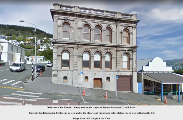 Historic Library on the corner of Sumner Road and Oxford Street in 2009 