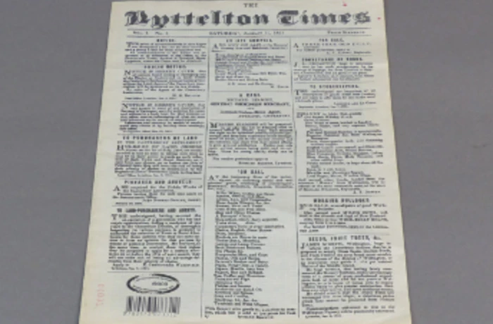 Image of Times newspaper Lyttelton